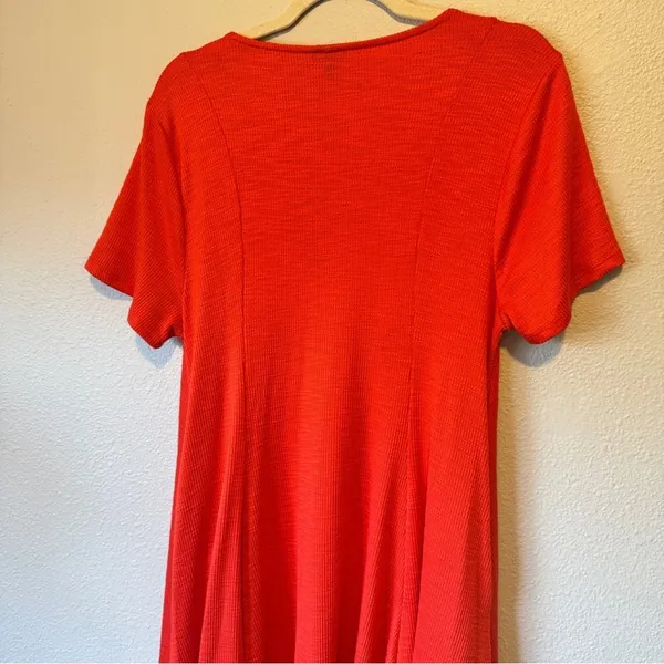 Torrid Orange Knit Short Sleeve Mini Dress Womens 1X Summer Beachy Casual Basic - Image 11