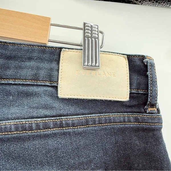 Everlane The Curvy High Rise Dark‎ Wash Cropped Skinny Jeans Sz 33 - Image 8