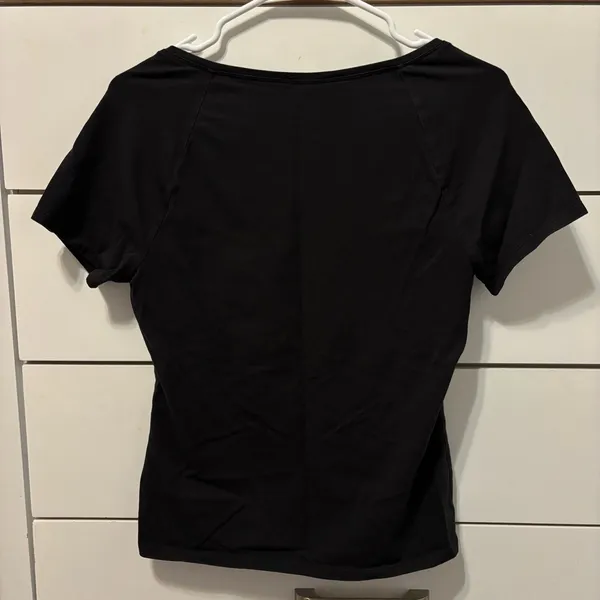 Everlane The Form Sqaure Neck Top Black - Image 4