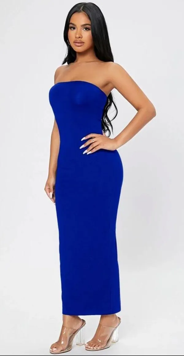 Blue Bodycon Dress Shein Strapless - Image 5