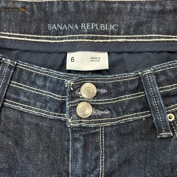 Banana Republic Urban Flared Leg Jeans Dark Wash Indigo Blue 583124 Y2K Boho - Image 7