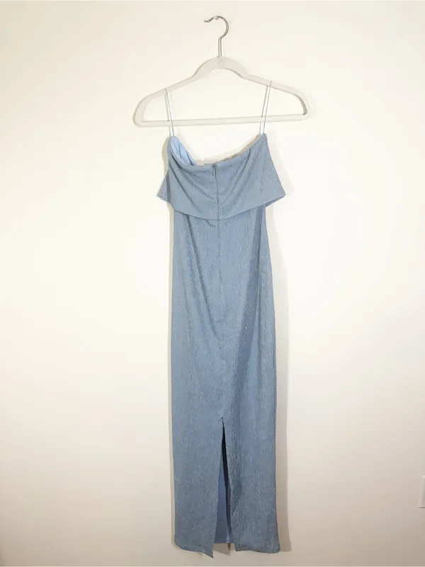 NWT Rumer Tucker Maxi Dress Blue Small - Image 4