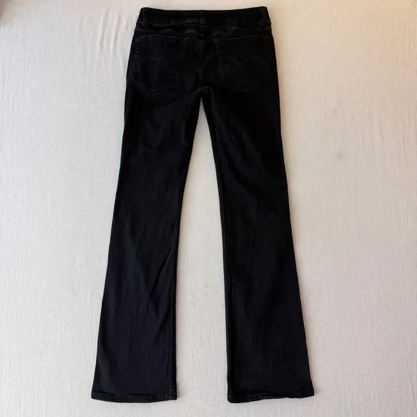 Wrangler Boot Cut Low Rise Denim Jeans Womens 5x32 Black - Image 3