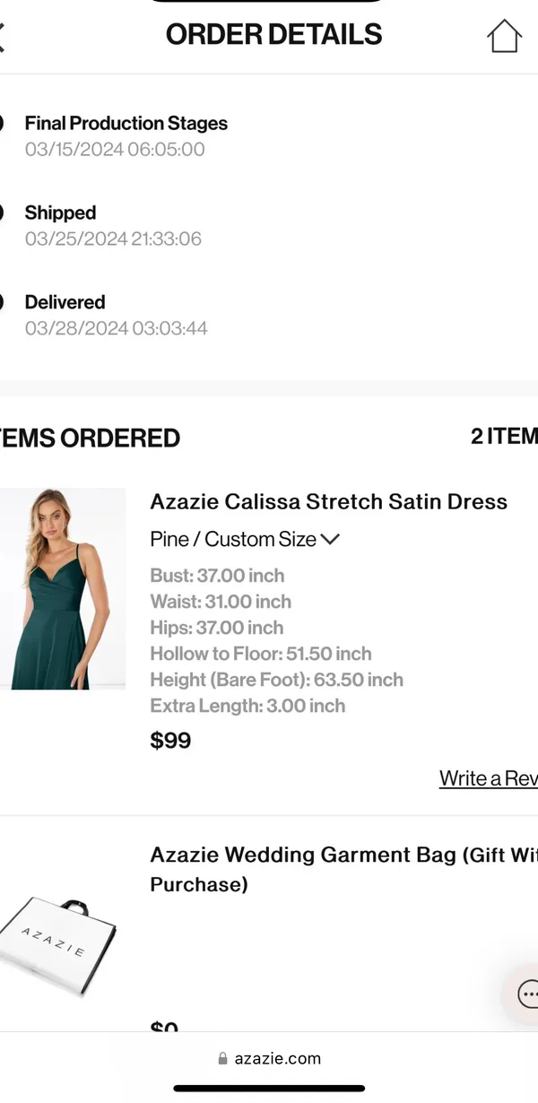 Azazie Bridesmaids Dress - Image 3