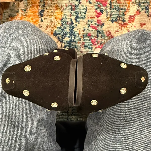 Kate Spade | ♠️ | Marlee Black Suede Flats with Sparkle Studs | Sz 8.5 - Image 5