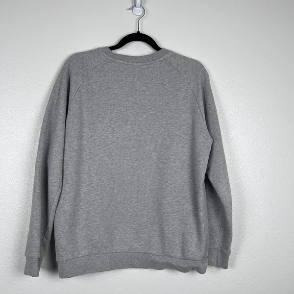 Adidas Women's Crew Neck‎ Pullover Sweatshirt Gray Sz M - Image 7