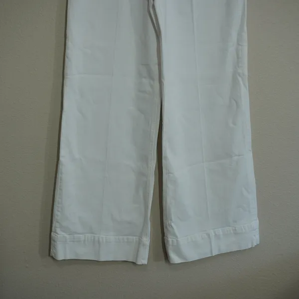 J. Crew Size 29 Wide Leg Trouser Jeans White High Rise NEW Casual Coastal - Image 3