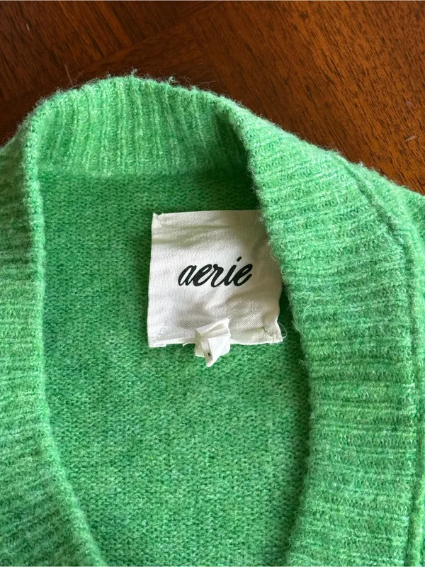Aerie  oversized crewneck Sweater green alpine M - Image 5