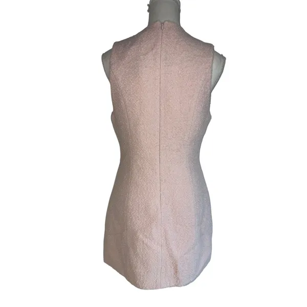 L'Academie by Marianna Dapheen Mini Dress in Light Pink Medium New Womens Tweed - Image 8