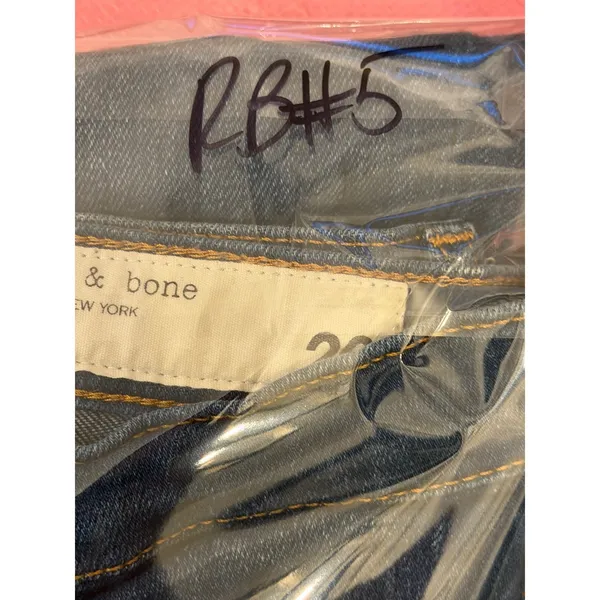 Rag & Bone High Rise Ankle Skinny Jeans Dark Wash Raw Step Hem Size 26‎ Modern - Image 12