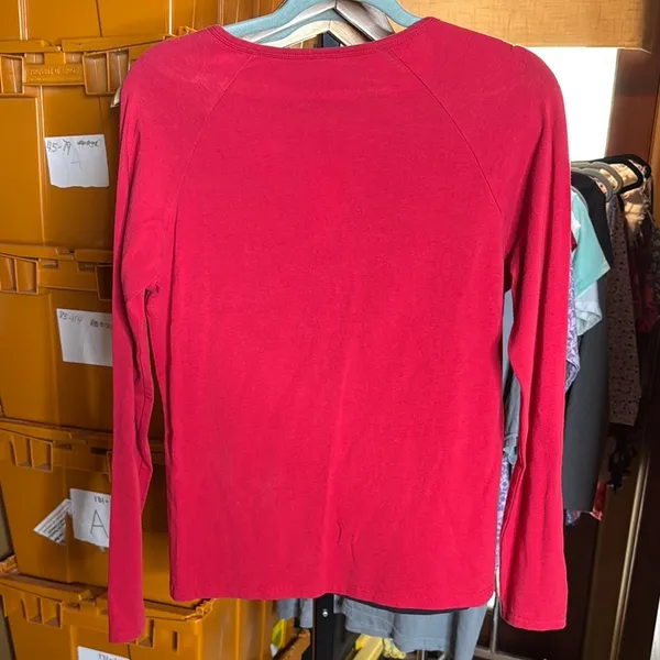 Reebok San Francisco 49ers Long Sleeve Top Women’s Large Red Black NFL Tee - Image 6