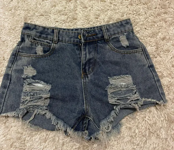 Ripped Jean Shorts Size M - Image 4
