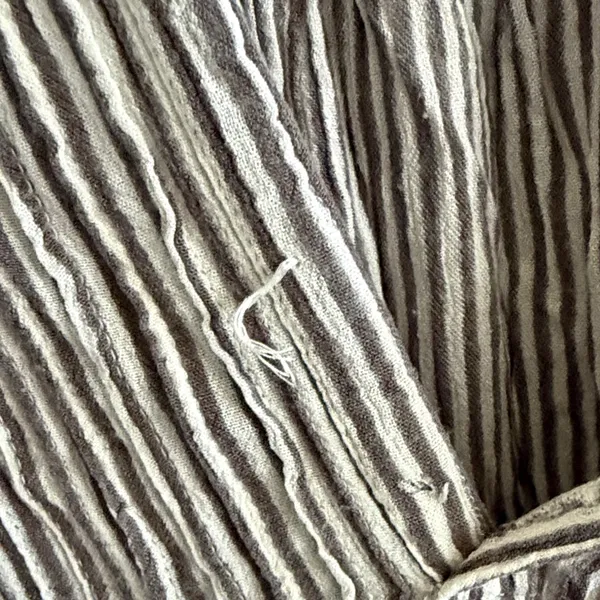 Free People One Gray and White Stripe Slouchy Pocket Top Small - Image 5