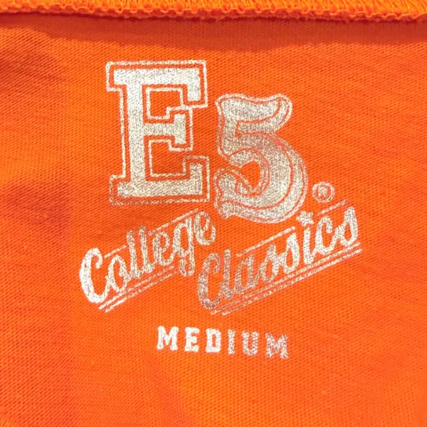E5‎ College Classics Cropped T-Shirt Orange Auburn War Eagle Women Medium NWT - Image 5