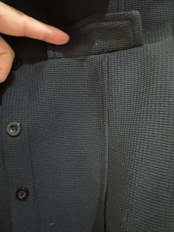 DAZY Black Cropped Utility Jacket - Flap Pocket Detail - Size S - Image 3