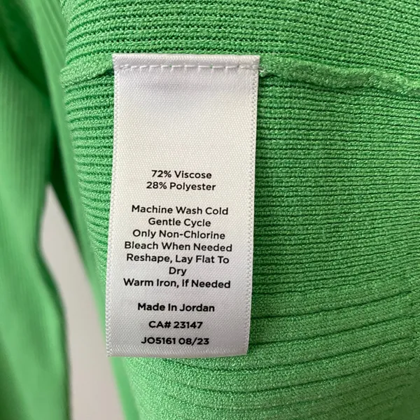 Talbots Size M Green Sweater Ribbed‎ Knit Button Cuff Long Sleeve Top Pullover - Image 5