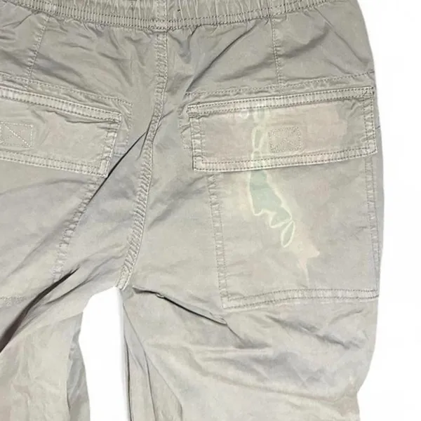 Garage Cargo Jogger Pant Size XS Taupe Khaki Utility Performance Bleach Stained - Image 5