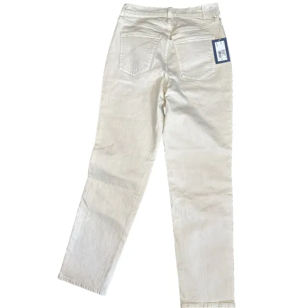 Women's High-Rise‎ 90's Vintage Straight Jeans - Universal Thread Beige SZ 4R - Image 7