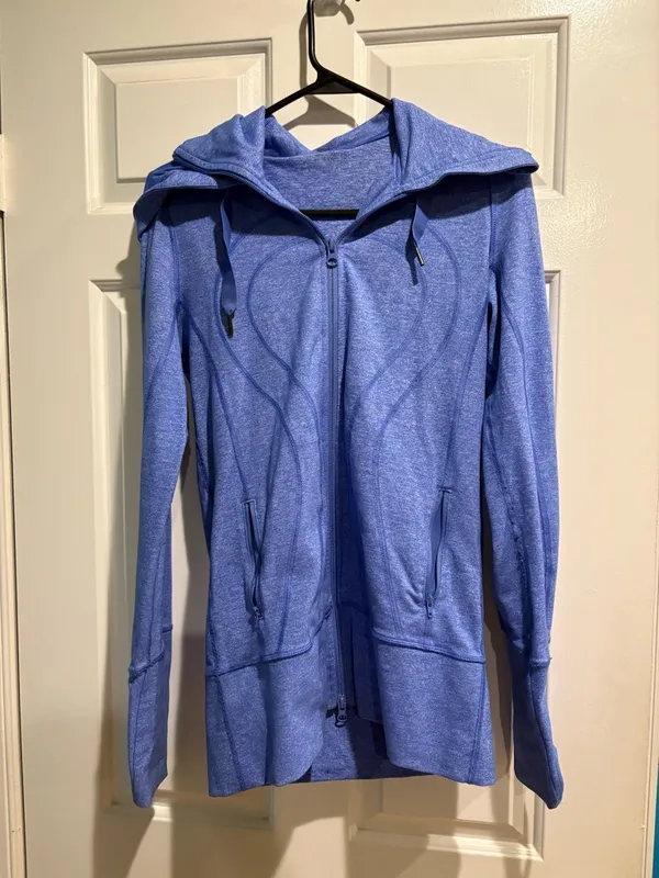 Lululemon Stride Jacket women’s full zip hooded periwinkle blue sz 6 - Image 3