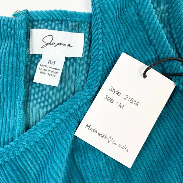 Japna Womens Corduroy Mini Dress Medium Pinafore Y2K‎ Cottage Indie Preppy Twee - Image 7