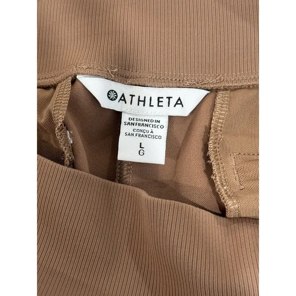 Athleta Womens Pants Brown Venice Wide Leg Colorblock Comfort Stretch Large - Image 4