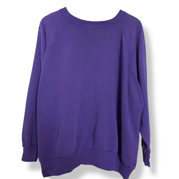 Vintage Sweatshirt Abstract Applique Pattern Small FLAWS Women Plus‎ Size XXXL - Image 2