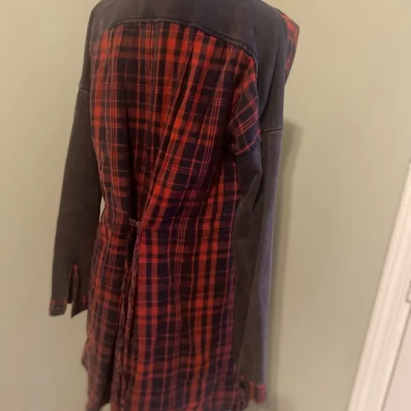 Nwt Paper‎ Crane Flannel Shirt Dress - Image 4