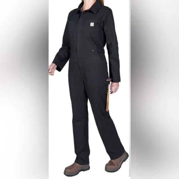 Carhartt W's Relaxed Fit Canvas Coverall Black XL NEW BLACK - Image 3