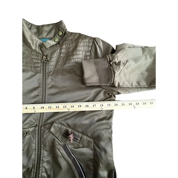 B By‎ Burton Nylon Jacket Womens Size M Lined Full Zip Heavy Comfort Brown #X4-5 - Image 14