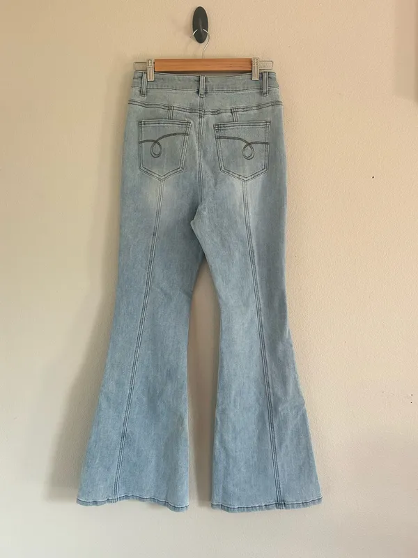 Commence Pintuck  flare jeans Small NW - Image 4