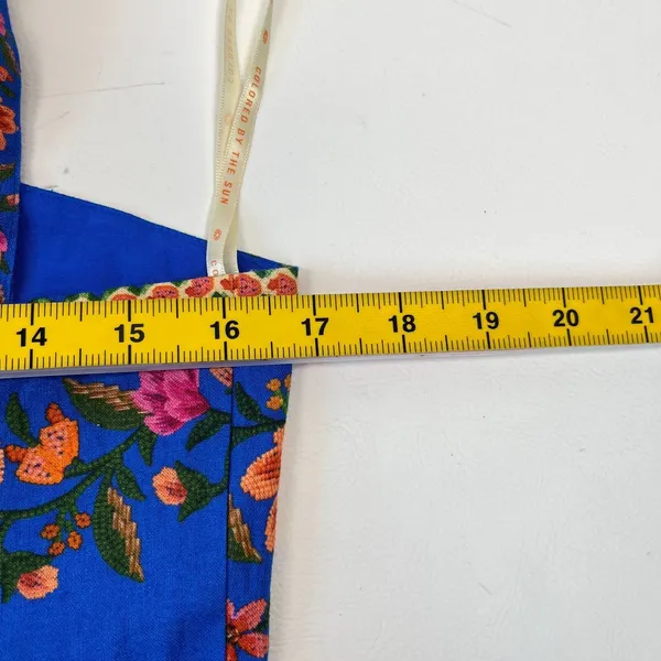 NWOT Farm Rio Linen Blend Floral Print Romper Size M - Image 11