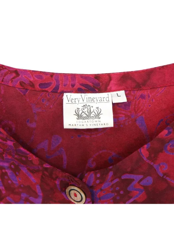 Very Vineyard Button Front Top and Pants Outfit Set L - Image 5