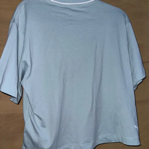 PUMA Women’s Light Blue Short Sleeve Tee - Image 3