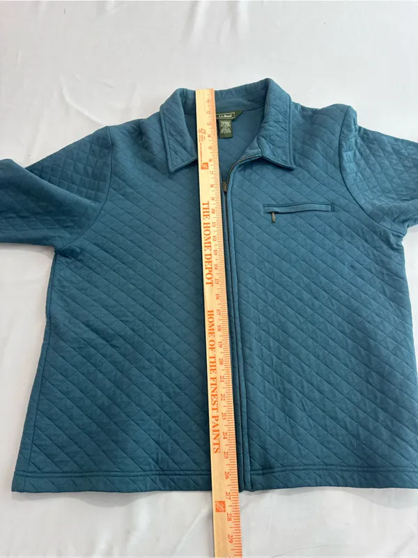 Vintage L.L.Bean quilted sweatshirt jacket Large - Image 5