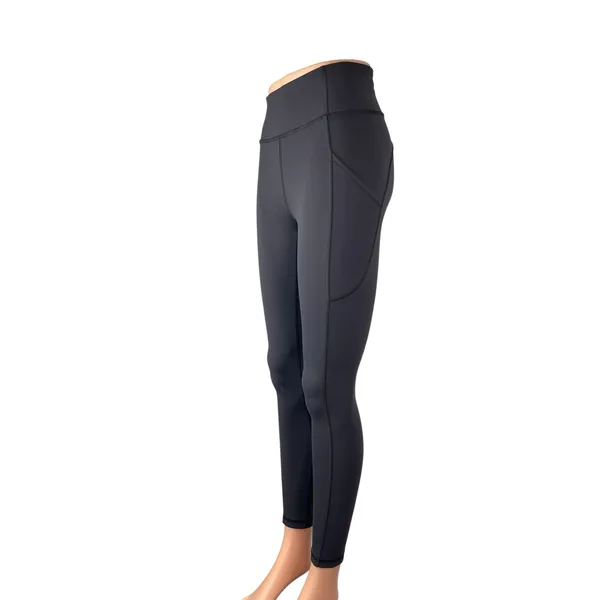 Lululemon Womens Gray High Rise Skinny Yoga Athletic Activewear Leggings Pants 4 - Image 3