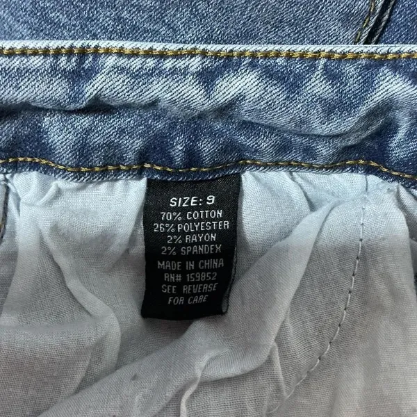 Y2K Fire & Rain Denim Wide Leg Cargo Jeans Medium Wash Blue Size 9 RJR-1990‎ - Image 7