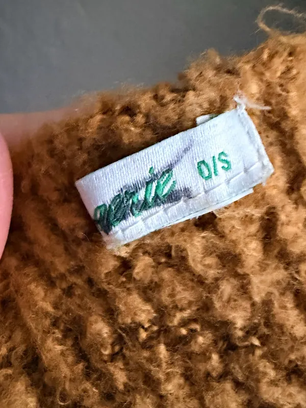 aerie Golden Mustard Textured Knit Scarf Wrap - Image 3