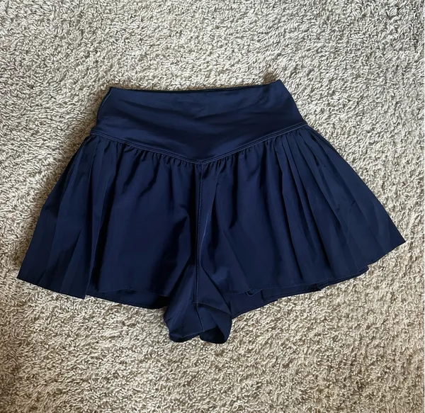 Offline by Aerie Navy Pleated Shorts - Image 2