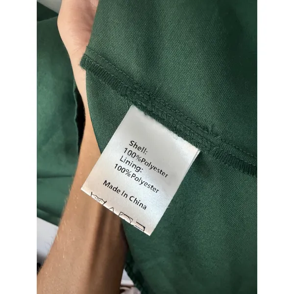 Petal & Pup Amelia One-Shoulder Velvet & Satin Midi Dress Emerald Black Sz L NEW - Image 11