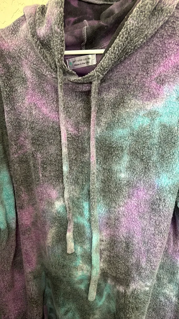 Soft Serve Clothing Boutique Purple Tie Dye Hoodie - Image 3