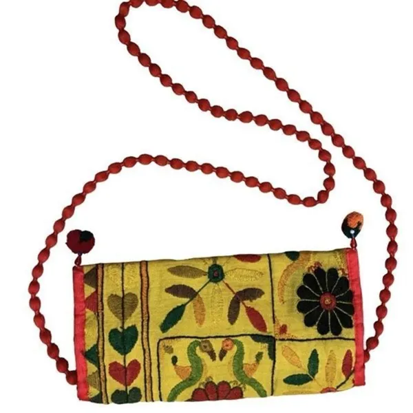 Embroidered Indian Crossbody Sling Purse - Image 3