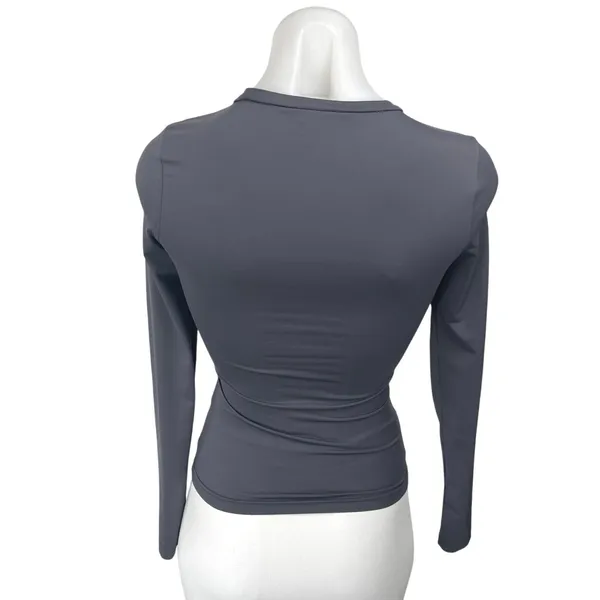 Princess Polly Arnim Gray Crewneck Long Sleeve Slim Pullover Tee T-shirt Top 2 - Image 9