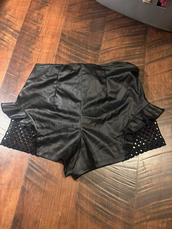 Spirit Halloween Faux Leather Lace Short - Image 2