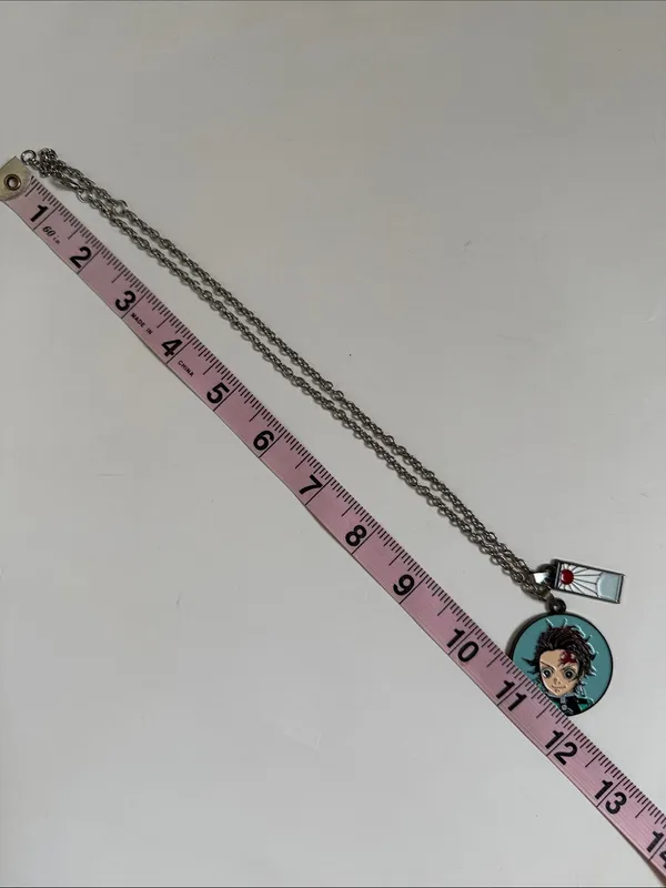 Demon Slayer Tanjiro Kamado Circle Charm Necklace. Never Worn - Image 7