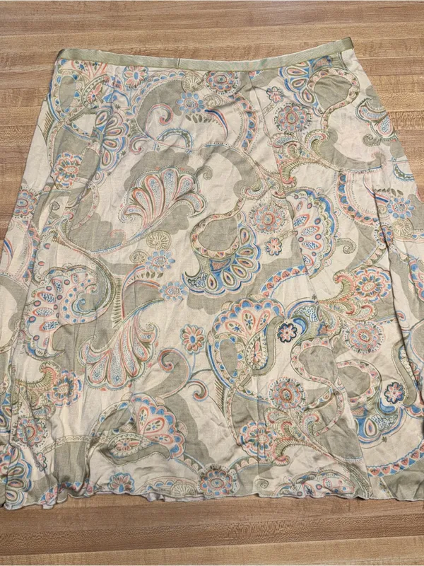 New Women Lg 12/14 Tommy Bahama‎ Floral 100% Silk Skirt - Image 2