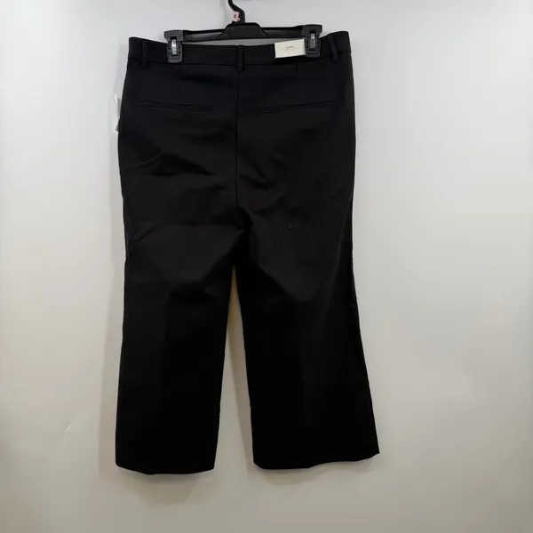 Old Navy Cropped Plus Court Pants 12 Black NWT High Rise Wide Leg - Image 3