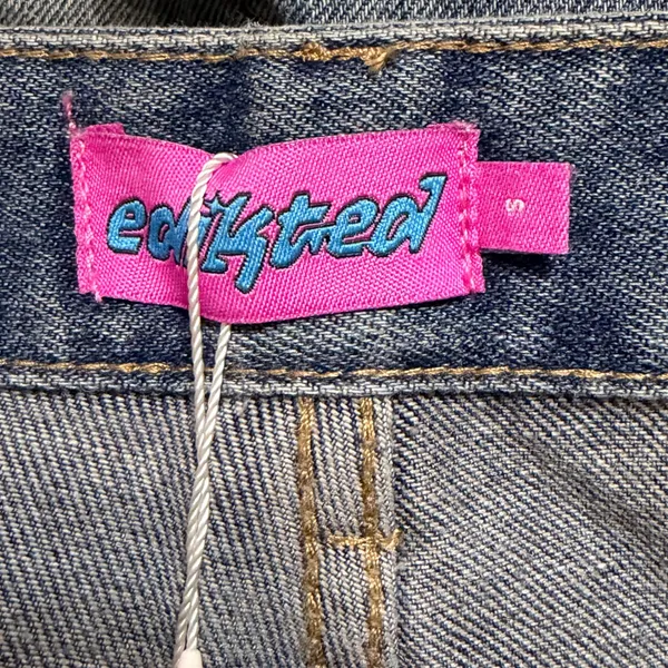 Edikted‎ Women Blue Wide Leg Jeans High Rise Baggy Denim Size S Medium Wash - Image 5