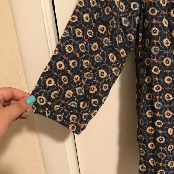 Lucky Brand Blue Floral Peasant Blouse - Image 2