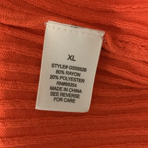 Madison Hudson Dress XL Orange Maxi Short Sleeve Knit Casual Resort - Image 8