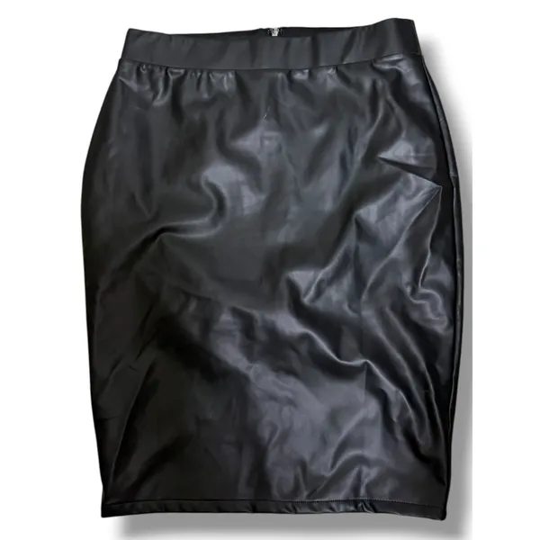 Torrid M-L Size 10 Black Faux Leather High Waist Pencil Skirt NWT 00 NEW - Image 7